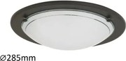 Beltéri mennyezeti lámpa e27 60w fekete/opál üveg ufo