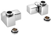 Sapho - CUBE COMBI sarokszelepek csatlakozókészlete, 2 db, jobb oldali, fényes króm