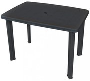 antracitszürke műanyag kerti asztal 101 x 68 x 72 cm