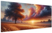 Kép – Naplemente a mezőn (120x50 cm)