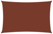 terrakotta téglalap alakú oxford-szövet napvitorla 5 x 7 m