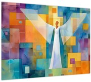 Üveg kép - Geometrikus angyal (70x50 cm)