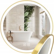 Fürdőszobai Led Tükör 80 CM Kerek, Megvilágított Érintőképernyős, Páramentes 3 Szín