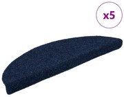5 db öntapadós lépcsőszőnyeg 56 x 17 x 3 cm sötétkék félkör alakú