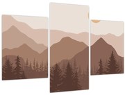 Kép - Barna hegyek N⁰1 (90x60 cm)