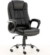 Forgó irodai szék, IDOL, műbőr, fekete színben