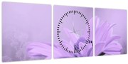 Kép - Ibolya virág (órával) (90x30 cm)