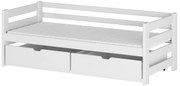 Gyerekágy 90 x 200 cm Erin (ágyráccsal és tárolóhellyel) (fehér). Akció -10%. 1012941