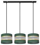 Csillár zsinóron HELEN 3xE27/15W/230V zöld/arany