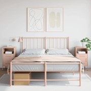 2 db rózsaszín acél éjjeliszekrény 36 x 39 x 68 cm