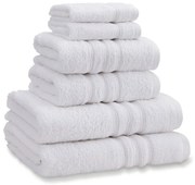 Fehér frottír pamut törölköző és fürdőlepedő készlet 6 db-os Zero Twist – Catherine Lansfield