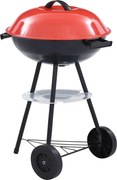 vidaXL hordozható XXL faszenes gömbgrill kerekekkel 44 cm