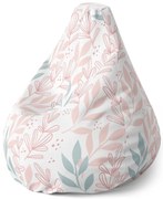 Pear babzsák rózsaszín és kék levelek - gyerek, színes