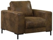 Barna bőrutánzat fotel Lofty Lilly – Miuform