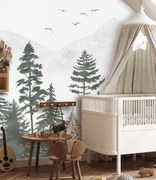 Fotótapéta - Akvarell erdő (147x102 cm)