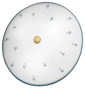 Kolarz 731.U13.4.17- Mennyezeti lámpa NONNA 3xE27/60W/230V átm. 42 cm kék/réz