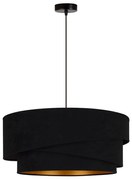 Duolla - Csillár zsinóron KOBO 1xE27/15W/230V átm. 45 cm fekete/arany