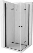 Mexen Lima Duo összecsukható zuhanykabin 70 x 70 cm, átlátszó, fekete - 856-070-070-70-00-02