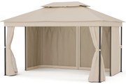 Mondo Dual pavilon 3x4 dupla tetővel és szúnyoghálóval