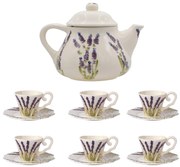 Kerámia teás készlet 6 személyes Violin Levendula