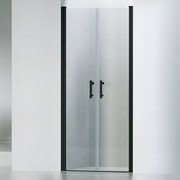 Westy Black 100 kétszárnyú nyíló zuhanyajtó, 195cm, 6mm, NANO