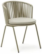 Bézs fém kerti szék Saconca – Kave Home