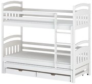 Emeletes gyerekágy 90 cm Annita (fehér). 615009