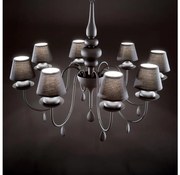 Ideal Lux - Csillár láncon BLANCHE 8xE14/40W/230V átm. 92 cm fekete