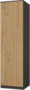 SD-50 ruhásszekrény, antracit-tölgy