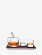 Sada na whisky s jasanovým podnosem a korkem - LSA International