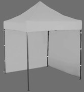 Gyorsan összecsukható sátor 2x2m – acél, 2 oldalfal, Szürke / antracit