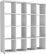 Könyvespolc, fehér, SARAH