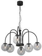 Csillár láncon CAMBRIDGE 6xE14/60W/230V fekete