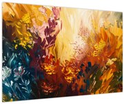 Kép - Absztrakt festmény a virágokról (90x60 cm)