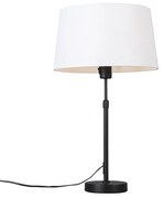 Asztali lámpa fekete árnyékolóval fehér 35 cm állítható - Parte