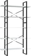 vidaXL 5 szintes fehér szerelt fa könyvszekrény 100 x 30 x 175 cm