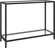 vidaXL átlátszó edzett üveg tálalóasztal 100 x 35 x 75 cm