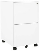 fehér acél mobil iratszekrény 39 x 45 x 67 cm