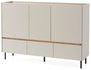 Azalio komód 150 cm fiókokkal - homokbézs / olajozott tölgy