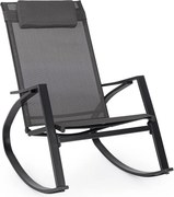 Antracitszürke fém kerti fotel Ercolano – Bizzotto