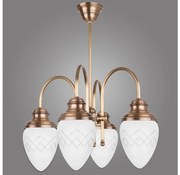 Kemar RI/4/M - Csillár rúdon RINAMA 4xE27/60W/230V sárgaréz