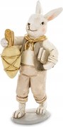 Húsvéti nyuszi figura könyvekkel és répával 13,5cm Art-pol 175270