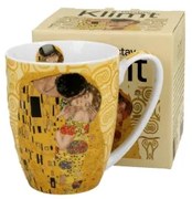Porcelán bögre 360 ml díszdobozban Gustav Klimt A Csók világos