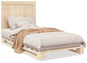 tömör fenyőfa ágykeret fejtámlával 100 x 200 cm