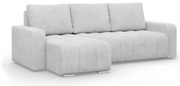 Modena sarokkanapé, bouclé, univerzális oldal, szürke