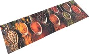 vidaXL mosható kanál- és fűszermintás bársony konyhaszőnyeg 60x180 cm