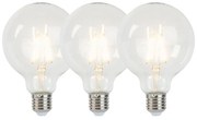 3 db E27-es szabályozható LED izzó G95 5W 470lm 2700K készlet