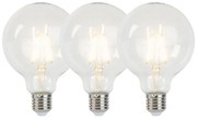 3 db E27 tompítható LED-izzólámpa G95 5W 470 lm 2700K