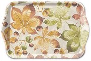 Őszi levél mintás konyhai műanyag kis tálca 13x21 cm Castanea