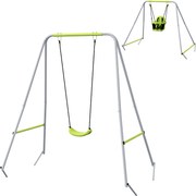 Outsunny 2-in-1 Gyermek Hinta Szett 5-Pontos Biztonsági Övvel, Beltéri/Kültéri Gyerek Hinta, Könnyen Összeszerelhető és Tárolható, Zöld | Aosom